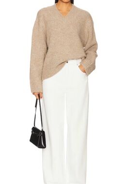185~ Pistola Tate Wide-Leg White Jeans with Button Fly NWT